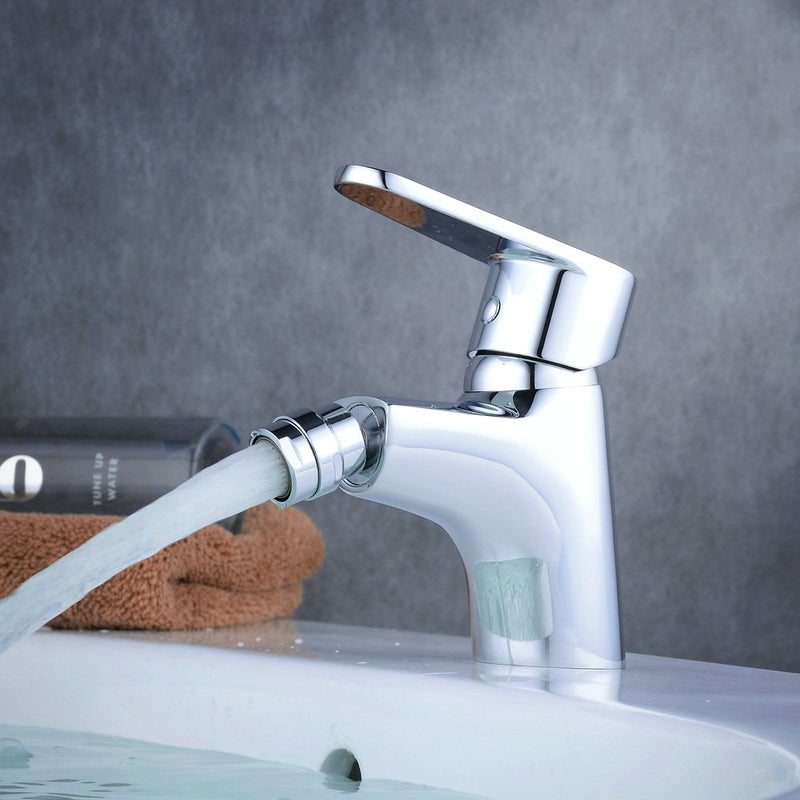 Beelee Bidet Faucet in Chrome - Single Hole with Metal Lever Handle Mixer Tap for Toilet Bathroom - Image 5